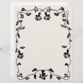 Vintage Floral Vine Letterhead (Voorkant / Achterkant)