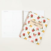 Vintage floral watercolour clear diamond Planner (Devant avec enveloppe)