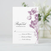 Vintage Floral Wedding RSVP / White (Staand voorkant)