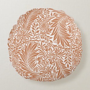 Vintage Floral William Morris Willow Bough Rust Rond Kussen