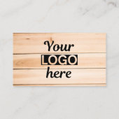 Vintage Floral Wood background visitekaartje (Achterkant)