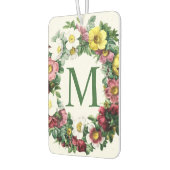 Vintage Floral Wreath Monogram Luchtverfrisser (Links)