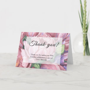 Vintage Florale 90ste Verjaardagsfeest Bedankkaart