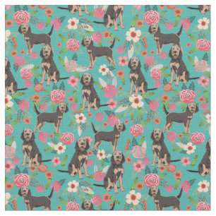 vintage floralen turquoise stof