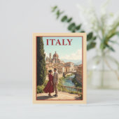 Vintage Florence Italië Cathedral Briefkaart (Staand voorkant)