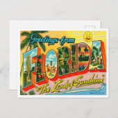 Vintage Florida Aankondigingskaart (Voorkant / Achterkant)