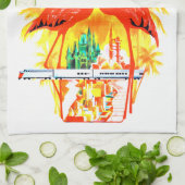 Vintage Florida Flamingos Travel Theedoek (Gevouwen)