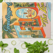 Vintage Florida Greetings Theedoek (Gevouwen)