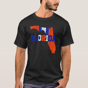Vintage Florida Kaart Vrouwen Mannen Meisjes Jonge T-shirt