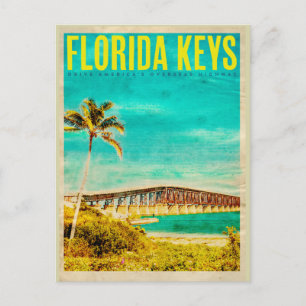 Vintage Florida Keys Travel Briefkaart