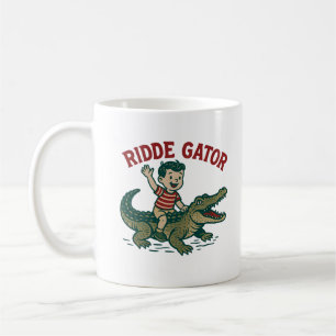 Vintage Florida Kitsch Ridde Gator Retro Alligator Koffiemok