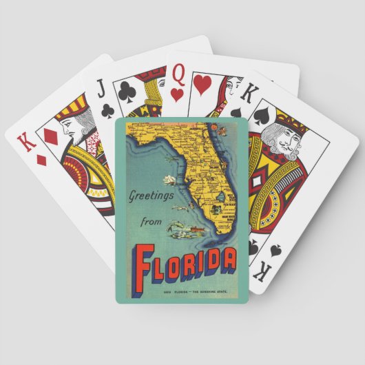 Vintage Florida Pokerkaarten (Achterkant)
