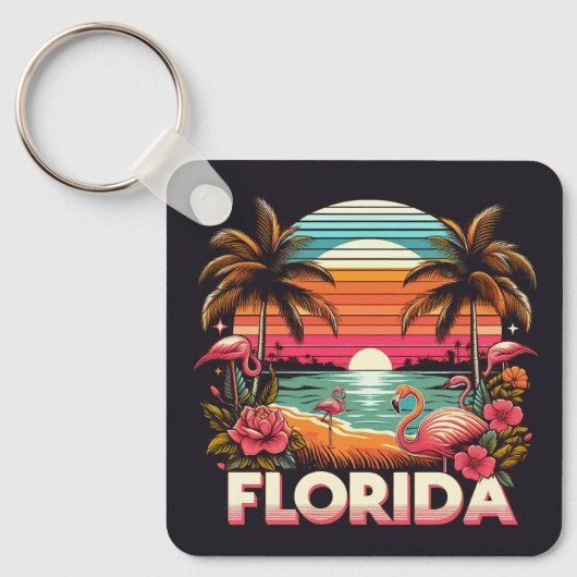 Vintage Florida Sleutelhanger (Voorkant)