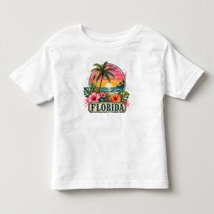 Vintage Florida-strand PNG zonneschijnstaat ontwer Kinder Shirts