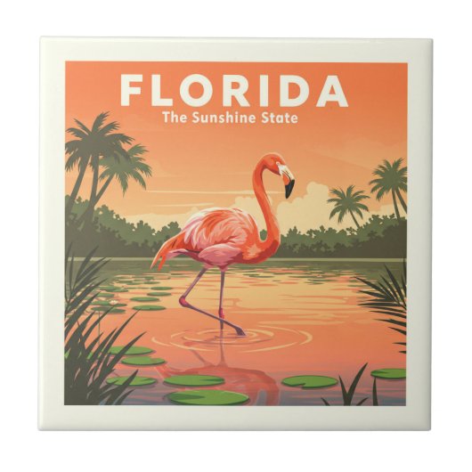 Vintage Florida Tegeltje (Voorkant)