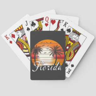 Vintage Florida USA Palmbomen Zomer Strand Pokerkaarten