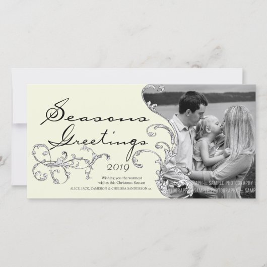 Vintage Flourish Noël Photos Modèle (Devant)