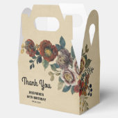 Vintage Flower Birthday Thank You Bedankdoosjes (Geopend)