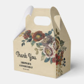 Vintage Flower Birthday Thank You Bedankdoosjes (Voorkant Zijde)