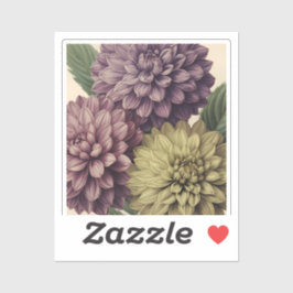 Vintage Flowers Sticker