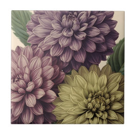 Vintage Flowers Tegeltje