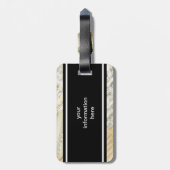 Vintage Flute Music Bagagelabel (Achterkant verticaal)