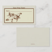 Vintage flyer Raffle Tickets (Voorkant / Achterkant)