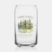 Vintage Foggy Green Forest Cabine Lodge (Verso)