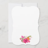 Vintage Folklore Floral Banner Ribbon Wedding Kaart (Achterkant)