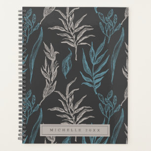 Vintage foncé Feuilles Brown moderne personnalis
