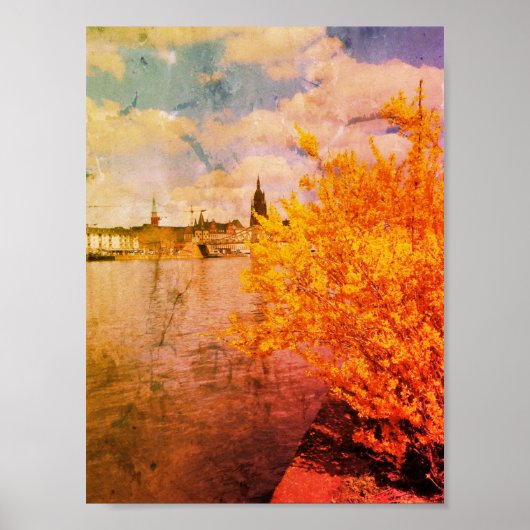 Vintage Forsythia Frankfurt Poster (Voorkant)