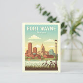 Vintage Fort Wayne Indiana Briefkaart (Staand voorkant)