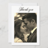 Vintage foto-overlay bedankkaart (Voorkant)