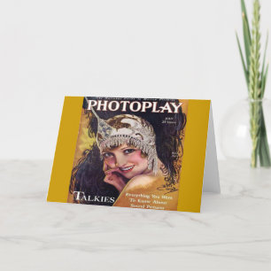 Vintage Fotoplay film Magazine Hoesje 1929 Kaart