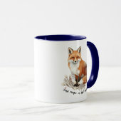 Vintage Fox with Botanical Accents Mok (Voorkant rechts)