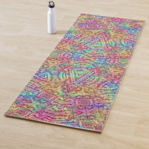 Vintage Fractal van de Kleur van Techno Yogamat