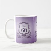 Vintage Frame 60e Anniversaire Célébration Mug (Gauche)