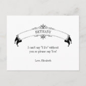 Vintage Frame Be My Flower Girl Kaart (Achterkant)