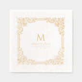 Vintage Frame Elegant Wedding Monogram (Recto)