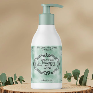 Vintage Frame Green Parchment Cosmetics Bottle Rechthoekige Sticker