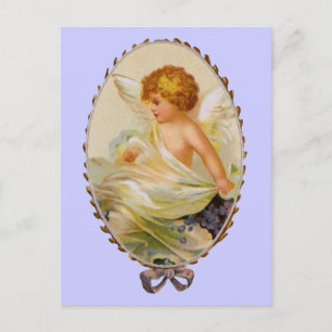 Vintage Framed Cherub Briefkaart