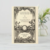 Vintage Français Baroque Rococo Invitations de mar (Debout devant)