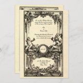 Vintage Français Baroque Rococo Invitations de mar (Devant / Derrière)