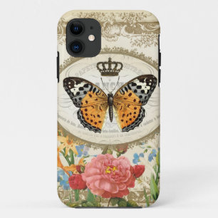 Vintage Français Butterfly iphone 5 coque