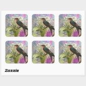 Vintage Français Collage d'oiseaux Étiquette de pa (Feuille)