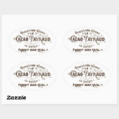 Vintage Français Typographique Chocolat Étiquette (Feuille)