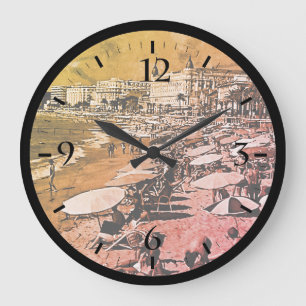 Vintage Frankrijk Cannes het strand Dart Board Wha Grote Klok