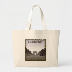 Vintage frankrijk grote tote bag