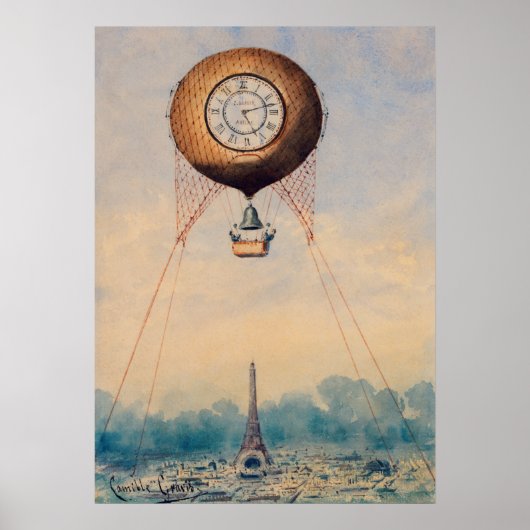 Vintage-Frankrijk Illustration Poster (Voorkant)