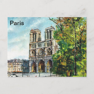 Vintage Frankrijk, Notre Dame de Paris Briefkaart